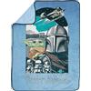 Jay Franco Kids Star Wars Plush Throw Blanket - 130x150cm Morbida e accogliente coperta in pile per la camera da letto e il divano, prodotto con licenza ufficiale, blu