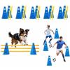 LOMUG Agility Set di 5 accessori sportivi Cavaletti Cane Bambini Agility ostacoli per cavalli, parcours per cani, coni regolabili con asta da 80 cm e 10 cappelli