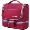 FORRICA Borsa da Toilette Borsa da Viaggio Uomo Donna Beauty Case da Viaggio Cosmetico Bag Con Gancio Da Appendere Portatile Impermeabile Cosmetici Organizer