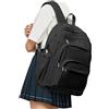 suradar Zaino Scuola Superiore Media per Ragazza, Zaino Multitasche Nero | Zaino Porta PC 15,6 Pollici, Zaini Scuola Impermeabile, Zaino Leggero Scuola Media, School Bag per Ragazzo e Ragazza