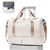 WEPLAN Borsone da Viaggio Donna Bagaglio a Mano 40x30x20 Ryanair Wizzair Borsa da Viaggio Donna Uomo Borsone Palestra con Scomparto per le Scarpe Travel Bag Borsa Sportiva Weekend,B01-Beige Marrone