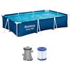 BESTWAY - Piscina Fuori Terra Rettangolare Steel Pro Frame - altezza 66x300x201 cm