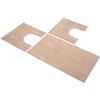 FRATELLI ZAMBETTI - Set tappeti bagno Poppy Tortora Sophie Maison 3 pezzi