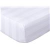 PREZIOSA - Coprimaterasso Matrimoniale Fasciato Sommaruga in Cotone Bianco con Angoli - 180x200x35 cm