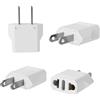 GRIFEMA Adattatore Presa USA Tipo A (Confezione da 4), Adattatore di Viaggio per Spine Tipo L/C/E/F/A/N, Compatibile con Prese in USA Canada Messico Thailandia Giappone, 6A 250V