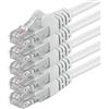 1aTTack.de 86833 5x 1m White Cavo di rete Cat6 Cat 6 Ethernet LAN 1000 Mbit/s RJ45
