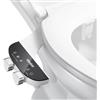 ANNWA Bidet per WC acqua calda e fredda WC giapponese con doccetta incorporata, ugelli autopulenti retrattili, controllo della pressione dell'acqua, pulizia frontale e posteriore (TT18NA)