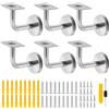 GZjiyu 6 Supporti per Corrimano in Acciaio Inox, Fissaggio a Parete per Corridoio, Ringhiera per Scale, Anziani - Con Cacciavite