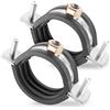 Poppstar 2x Fascette stringitubo in acciaio inox W4 (campo di serraggio 47-51 mm, 1 1/2) con viti prigioniere M8*82 e tasselli