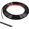 Zayejod PVC Flessibile Modanature Autoadesive Per Pareti,Striscia Decorativa Autoadesiva Peel e Stick Trim Per Piastrelle,Specchi,Soffitti,Pavimenti,Pannelli,Armadi(Nero,12mm/5M)