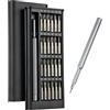 Folgtek Set di cacciaviti mini 25 in 1 - Set di cacciaviti magnetici con scatola portaoggetti, ideale per riparazioni di dispositivi elettronici, smartphone, laptop e altro ancora