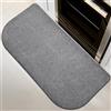 DOMUSTEX Tappeto Antiscivolo e Lavabile in Lavatrice 60x120cm Semicerchio, Zerbino Interno, Tappetino d'Ingresso Assorbenti per Cane, Corridoio, Bagno, Cucina