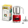 Hazel Quinn Montalatte Elettrico 5 in 1 per Cappuccino, Acciaio Inox 304 e LED Touchscreen, Schiuma Latte Elettrico da 400 ml, Schiumatura a Caldo e a Freddo, Lavabile in Lavastoviglie, Rosso Rubino