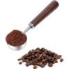 Set 4 Misurini In Acciaio Inox Con Manico In Legno, Dosatori Da 18g, 20g, 22g, 31g, Per Tè, Caffè, Zucchero, Polveri, Design Elegante - 4