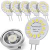 JAUHOFOGEI Lampadina LED Bispina G4 24V 28V Luce Fredda 6000K - Mini Lampadine LED G4 Piatta 2 Watt per Faretti Incasso - Lampade LED Attacco G 4 per Faretto - 6 Pezzi