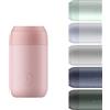 Chilly's Serie 2 Tazza da Caffè Termica - Tazza a Doppia Parete con Coperchio - Acciaio Inossidabile senza BPA - Blush Pink, 340ml