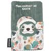 LES DÉGLINGOS Protezione per libretto sanitario (Chillos il pigro), chiusura in velcro, 25 x 18 cm, peluche per neonati e bambini, ultra morbido, idea regalo, imbottitura riciclata