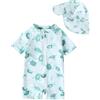 DivingBirds Abbigliamento UV da bagno per neonati Costume da bagno con cappello unisex per neonati e bambini Costume da bagno per neonati e bambini, ragazza e ragazzo, 3 mesi-4 anni, Tartaruga, 2-3