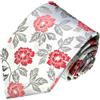 LORENZO CANA Luxury Italian seta fatta a mano di tessuto jacquard cravatta cravatte - Motivo floreale rossa