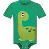 Landofgenie Onesie Uomo Cotone One Piece Pigiama Body Shirt Verde Fibbia Tuta Stampata Bodysuit Leotard Top Dinosauro George XS
