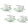 Guzzini - EVERYDAY Set 4 Tazzine da Caffè con Piattino - Verde Malva - 081701243