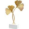 inheming Ornamenti in metallo a forma di foglia di ginkgo, scultura decorativa da scrivania, decorazione moderna e creativa per la casa, statua per ufficio, camera da letto, libreria
