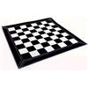 StonKraft Scacchiera in vera pelle di grandi dimensioni, 48,3 x 48,3 cm, scacchi arrotolabili da torneo (camoscio nero)
