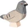 Holztiger 80624 colomba, circa 6,5 x 2 x 5,8 cm | Animale in legno per uccelli, fattoria e mondo degli uccelli, in legno massiccio, dipinto a mano, made in Europe