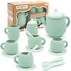MCGMITT Set da Tè per Bambini 15 Pezzi, Servizio da Tè in Silicone Senza BPA, Gioco di Imitazione Tea Party Accessori Cucina con Teiera Tazze Giochi Educativi Montessori Regalo Bambina Bambino 3+ Anni