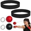 Youery Reflex Ball da Boxe,2 React Reflex Ball Plus 1 Fasce Regolabili,più Morbida della Pallina da Tennis,Sfera di Reazione,per velocità di Reazione e Coordinazione Occhio Mano per Casa e Palestra