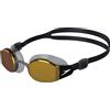 Speedo Occhialini da nuoto unisex Mariner Pro a specchio, nero/arancione, taglia unica