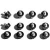STUDIAMONDS Genérico Tacchetti di Gomma -12 Tacchetti TPU di Ricambio per Scarpe da Calcio (Nero Traslucido)