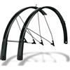SKS Germany BLUEMELS Style 27,5 / 28 / 29 - Set parafanghi per pneumatici di larghezza 46-75 mm, accessori per bicicletta (adattatore a V con sistema di sicurezza ESC, doppi montanti a U, spoiler flessibile), colore: Nero