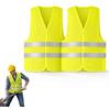 PARENCE. Set di 2 Gilet Gialli Misura Universale ad Alta visibilità Misto - Strisce Riflettenti - Sicurezza Outdoor Tutte Le Applicazioni - Ciclismo, Lavoro, Corsa, Camminata - 2 Pezzi