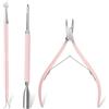 Makartt Tronchesino Cuticole - Taglia Cuticole Professionale in Acciaio Inox, Set di Tronchesina per Cuticole per Rimuovere 3 Pezzi, tronchesi per cuticole per Strumento Pedicure Manicure