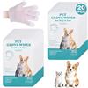 DWDHYEAN 20 Pezzi Salvietta per la Pulizia di Cani e Gatti Salviette Toelettatura degli Animali Igienici per Orecchie Zampe Sedere Viso e Corpo