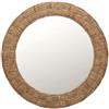 Kouboo Specchio Rotondo da Parete, a Scacchi, Buri, Beige/Naturale, 76,2 x 3,81 x 76,2 cm