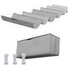 LYYK Tenda da sole retrattile, 1 x 2 m, pergola regolabile con tela impermeabile e resistente ai raggi UV, copertura per ombra, con corde di fissaggio per terrazze, pergolato, grigio chiaro