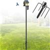 Harrms Set di supporto per casetta per uccelli, 220 cm, regolabile, per giardino, esterno, cortile, nero