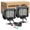 RIGIDON 2PCS 10cm 60W Faro da lavoro Led con 12v Cablaggio, Spot faretti fendinebbia fari di profondità, Barra Led per Offroad fuoristrada auto trattore camion 4x4 suv atv veicoli, 6000K Bianca