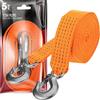 Xtremeauto Cinghie resistenti per funi di traino con ganci in acciaio, attrezzatura per il recupero di guasti dell'auto, corda per verricello, 5 tonnellate, lunghezza 4 m (5 tonnellate)