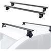 MAGIC SELECT Barre Portatutto per Auto senza Railing (1,43m) | Portapacchi da Viaggio, Montaggio Integrato sul Tetto, Barra di Trasporto Portatile, per Auto Dimensioni Standard