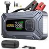WIRSHK Booster Avviamento Auto con Compressore 8000A 160PSI,27000mAh, Booster Avviamento Auto/Moto per 10.0L Gas/8.0L Diesel, 12V Starter Batteria con Ricarica Rapida 18W,Torcia