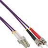 INLINE - Cavo adattatore - Da LC multimodale (M) a ST multimodale (M) - 15 m - Fibra ottica - Duplex - 50/125 micron - OM4 -