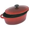 TRADIFONTE CREALYS GRAND CHEF Casseruola ovale in ghisa smaltata - L 28 cm - 4 L - Rosso - Tutte le fonti di calore compresa l'induzione