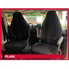 BREMER SITZBEZÜGE BREMER SITZBEITZZÜGE coprisedili pilota su misura coprisedili compatibili con camper Hymer Ducato coprisedile conducente e passeggero WPL408 set di coprisedili con cuciture bianche e nere