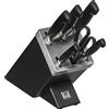 ZWILLING Ceppo di coltelli Zwilling Gourmet 7 pezzi Ceppo di coltelli SharpBlock grigio