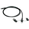 ROLINE Cavo USB 2.0 tipo C, ST/ST, con adattatori di blocco dati tipo A+C, 1 m