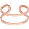 Purelei Anello Basic, in filigrana, a doppia fila, in acciaio inox placcato oro 14 K, placcato oro rosa 18 carati o argento (taglia 56-60), regolabile e impermeabile, Anpassbar (56-60), Acciaio