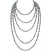 BABEYOND, collana alla moda con perle in stile imitazione, accessorio per costume Gatsby anni 1920, lunga collana con perle, 2er Pack, Plastica